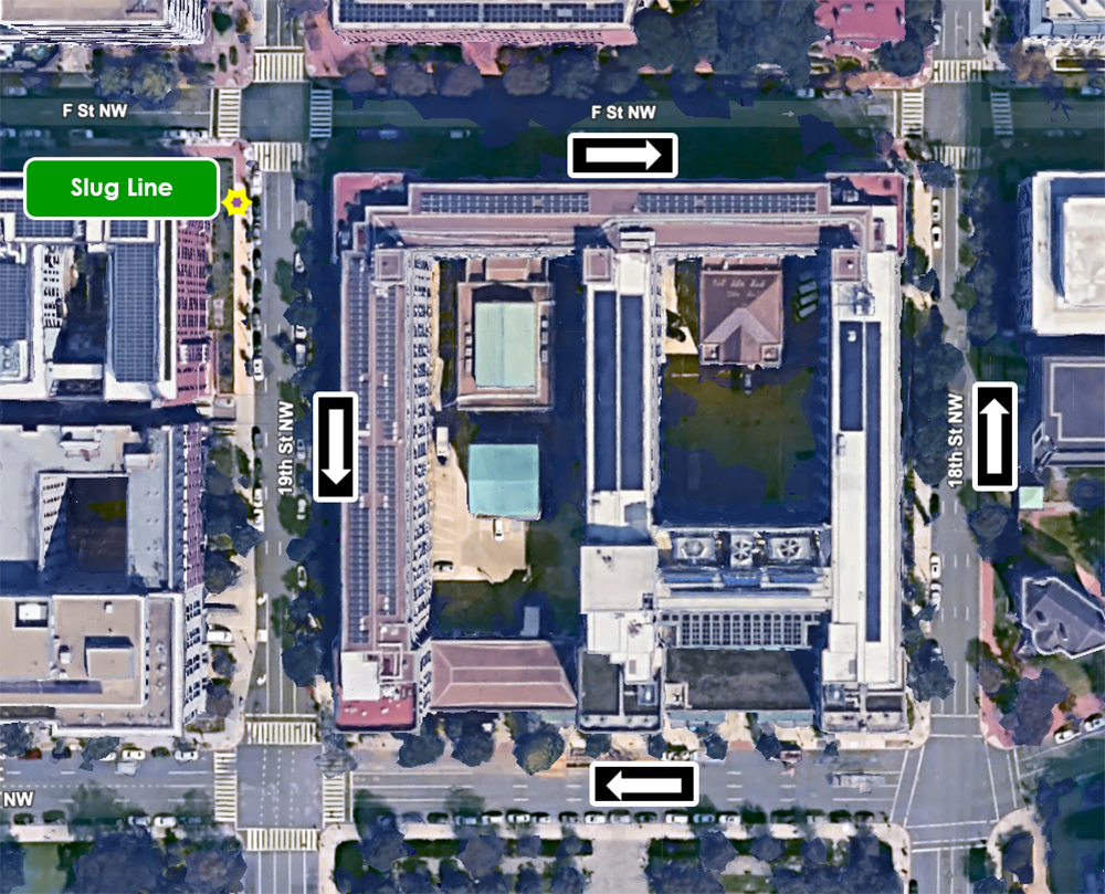Map of F and 19th street